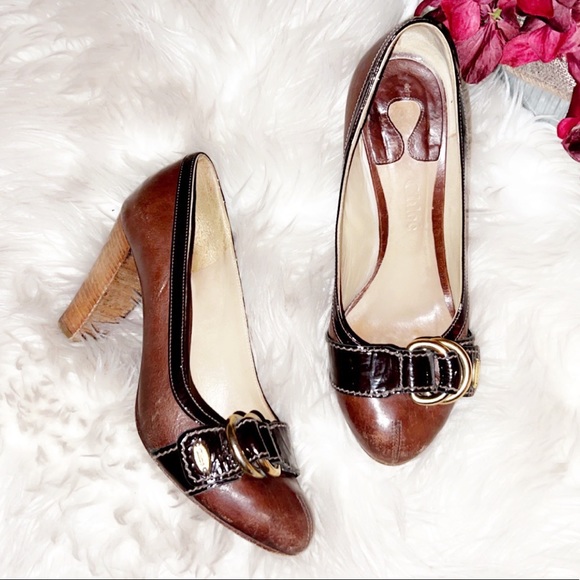 CHLOE Brown Leather Pump - Picture 2 of 7